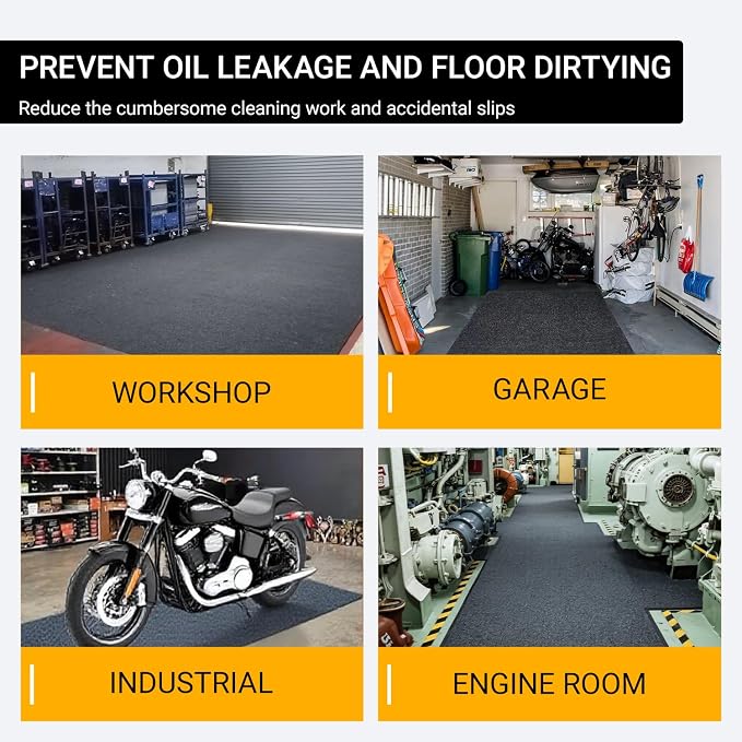 Oil Spill Garage Floor Mat Large, Heavy Duty 72" x 60" 8mm Thick Garage Mat - Image 6