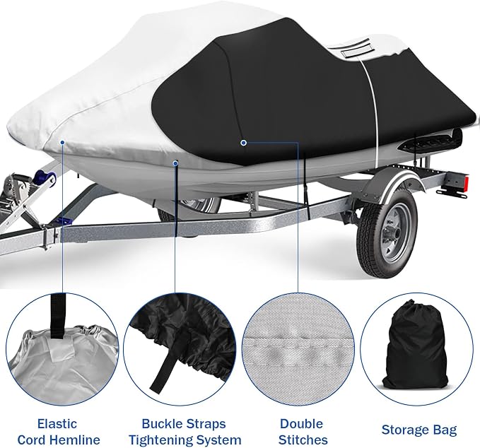 iCOVER Personal Watercraft Cover- Water Proof Heavy Duty Trailerable Jet Ski - Image 2