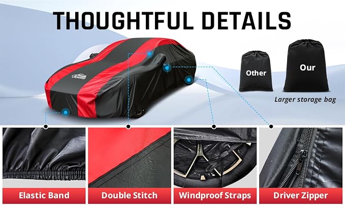 Small Car Cover Waterproof All Weather Protection - Image 4