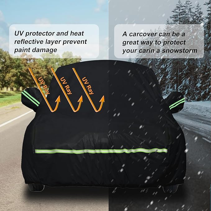 Waterproof Car Covers for Hummer H2 SUV 2002-2009 210T Custom 6 Layers Heavy - Image 5