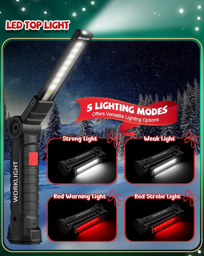 Coquimbo Tool Gifts for Men, Rechargeable LED Work Lights Grill Light - Image 7