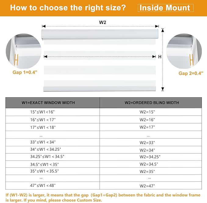 Persilux Cordless Zebra Roller Window Shades Free-Stop Roller Blinds Light - Image 7