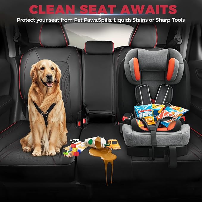 FREESOO Seat Covers for Honda CRV, Custom Fit Seat Covers Full Set, CRV LX EX - Image 6