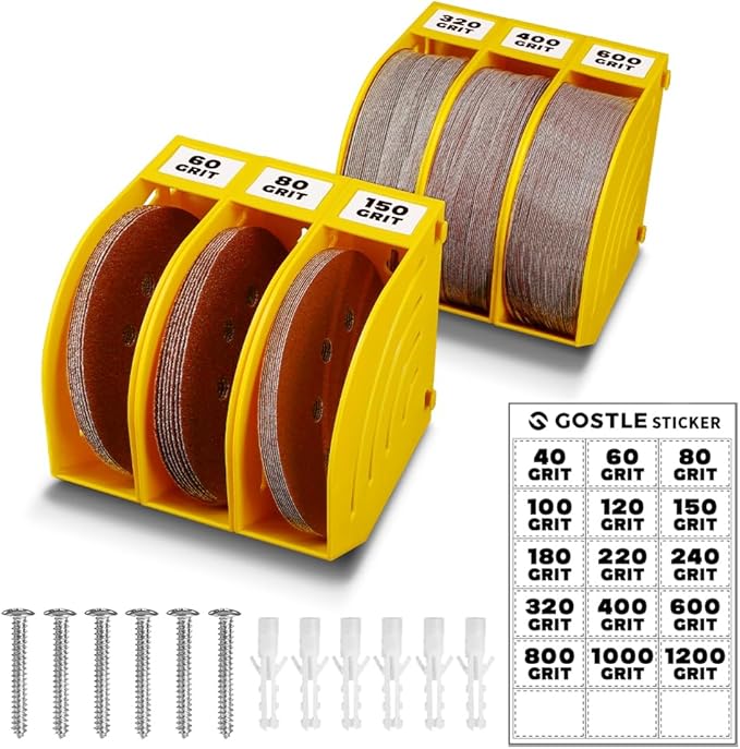 5 Inch Professional Sanding Discs Storage Bins by GOSTLE