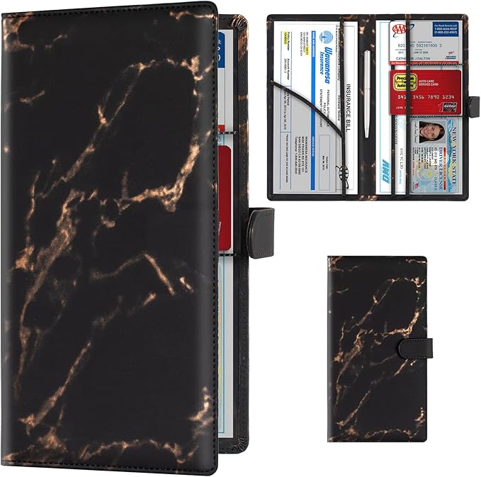 TOURSUIT Car Registration and Insurance Card Holder, Vehicle License Document by TOURSUIT