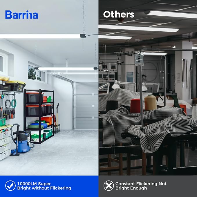 Barrina BS84 LED Shop Lights for Workshop 4FT, 6500K Utility Shop Lights - Image 3