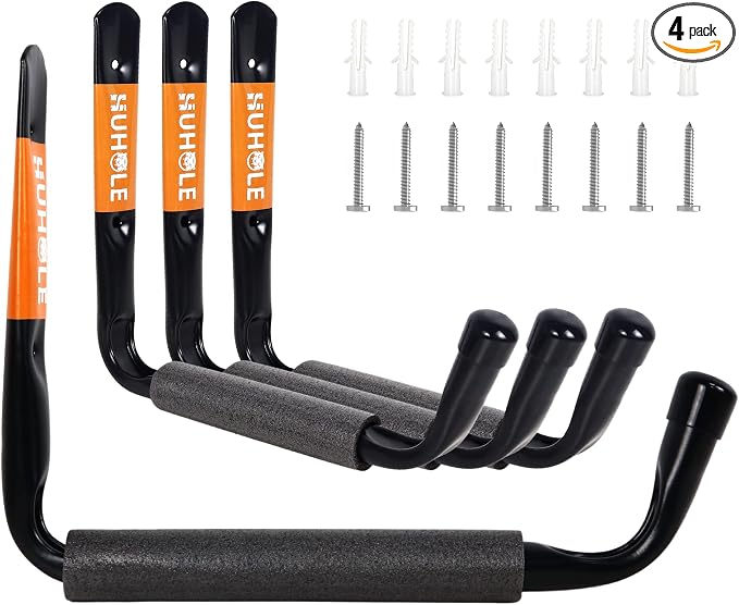 HUHOLE Heavy Duty Garage Ladder Hooks by HUHOLE