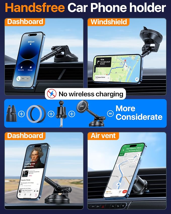 2025 Upgraded for Magsafe Car Mount Powerful Magnetic Cell Phone Holder for Car - Image 4