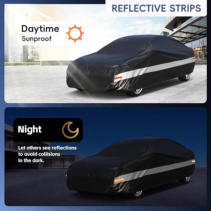 10 Layers Car Cover Custom Fit for Chevy Camaro, Waterproof All Weather for - Image 5
