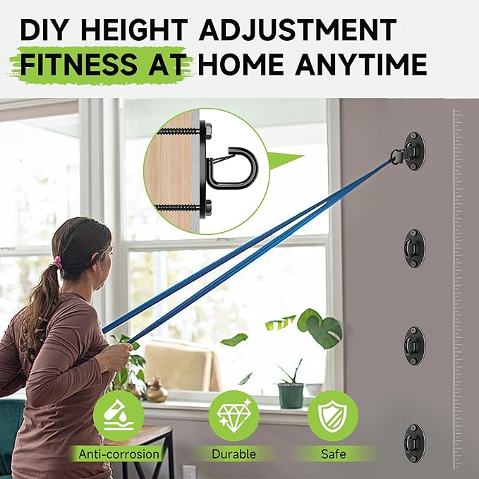 Resistance Band Wall Anchors System, Wall Mount Workout Anchors - Image 4