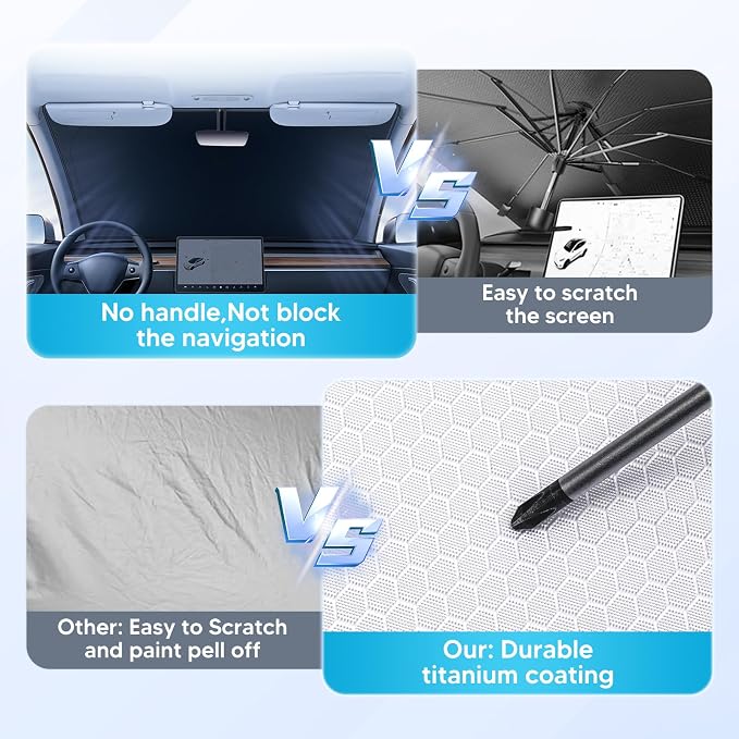 Cartist Windshield Sun Shade for Honda CR-V 2023 2024 2025 2026 Foldable Car - Image 5
