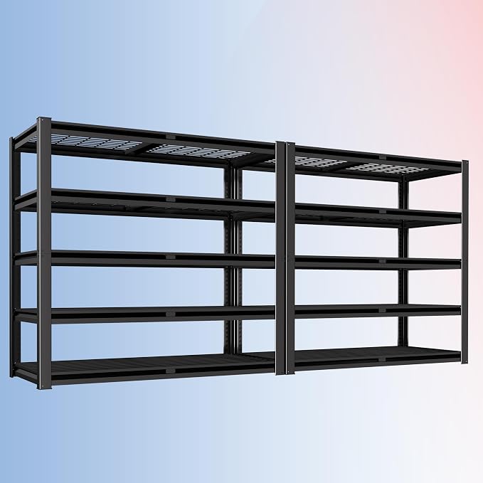 PrimeZone 72" H X 48" W X 18" D Heavy Duty Garage Shelving 5 Tier 2500 LBS by PrimeZone