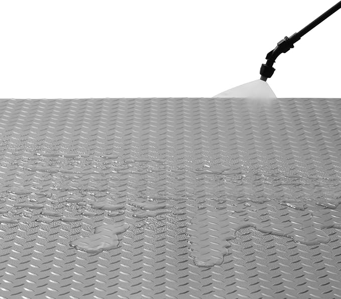 VEVOR Garage Floor Mat, 19 x 4.9 FT PVC Garage Flooring Roll, Non-Slip Diamond - Image 12