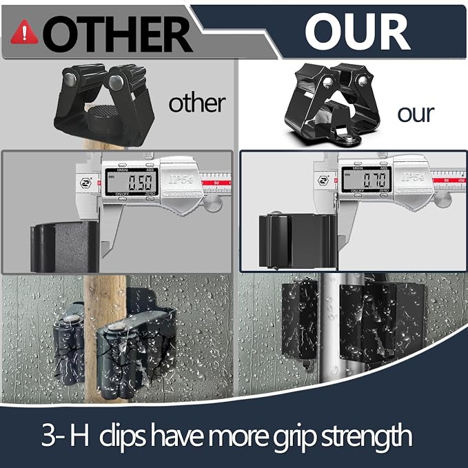 3-H Stainless Steel Broom Holder Wall Mount 12-Pack- Heavy Duty Mop Organizer - Image 2