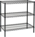 Omega 14" Deep x 42" Wide x 63" High 3 Tier Black Starter Shelving Unit by OmegaProductsCorporation
