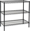 Omega 14" Deep x 54" Wide x 74" High 3 Tier Black Starter Shelving Unit by OmegaProductsCorporation