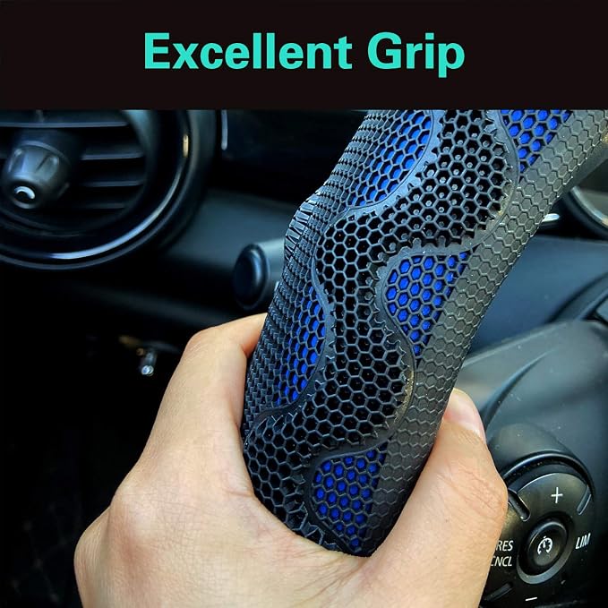 PINCTROT D Shaped 14.5-15 Inch Steering Wheel Cover Great Grip - Image 4