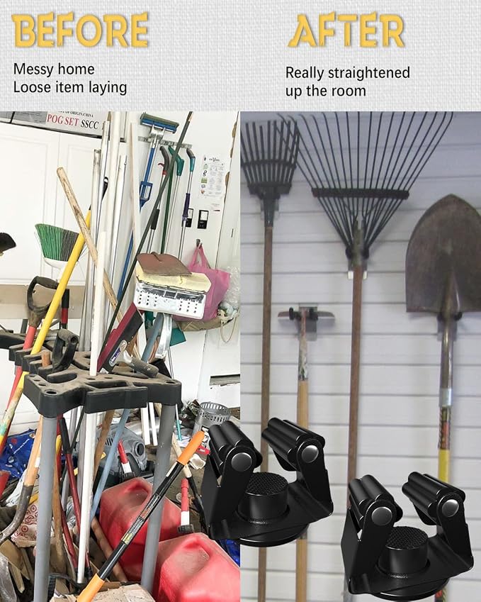 Magnetic Broom Holder, Steel Mop Mount No Drilling Magnetic Holder - Image 5