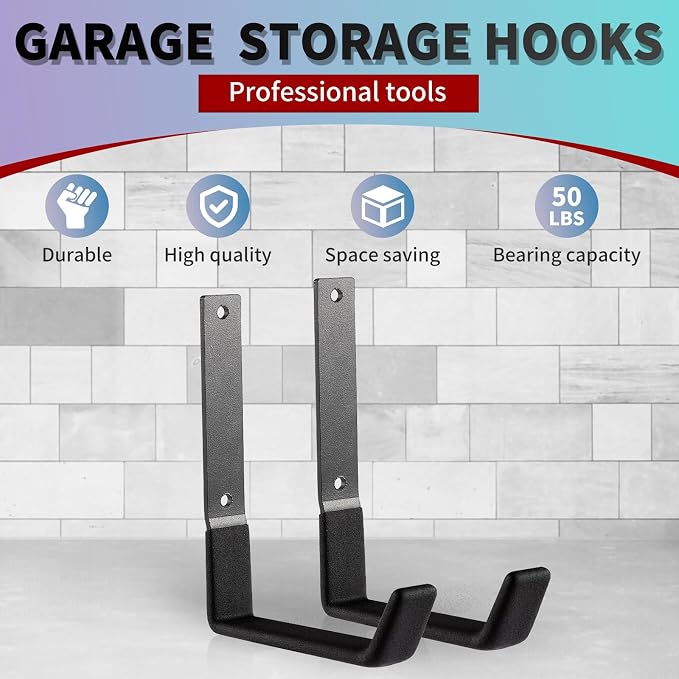 Heavy Duty Wall Hooks, Utility Hooks, Tool Organizer - Image 4