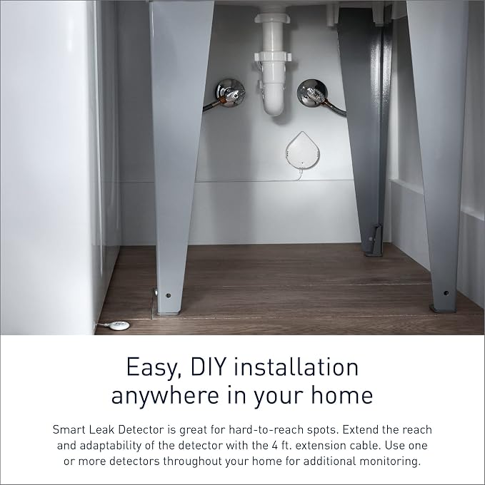 Moen White Flo Smart Water Leak Detector, Water Sensor Alarm - Image 4