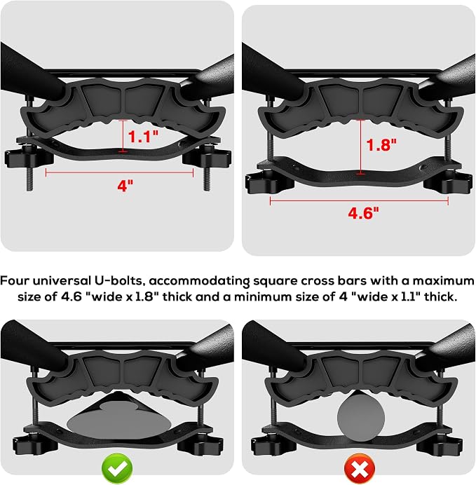 WILDROAD Car Roof Cargo Carrier Combo of Upgraded 64"x 39"x 4" Roof Rack Cargo - Image 2