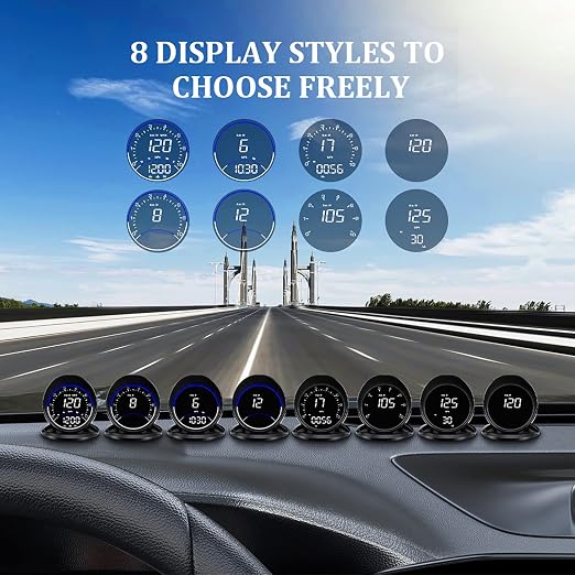 Auto GPS Speedometer G6, Car HUD Head Up Display HD Display, Overspeed Alarm - Image 5