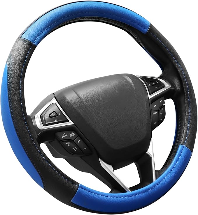 SEG Direct Car Steering Wheel Cover Universal Standard Size 14.5-15 inch by SEGDirect