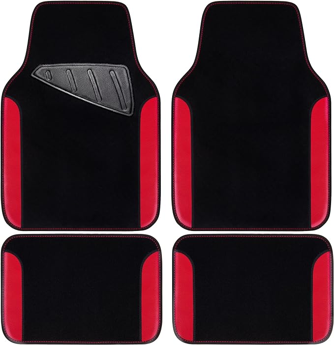 CAR PASS Rainbow Waterproof Universal Fit Faux Leather Car Carpet- Anti-Slip by CARPASS