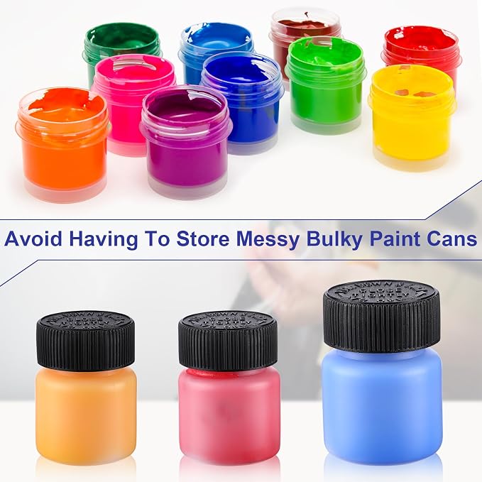 Maxcheck 60 Pcs Empty Touch Up Paint Bottles Container 1oz 30ml Reusable Small - Image 7
