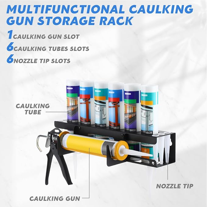 Hicarer Caulking Tube and Gun Holder Caulking Gun Storage Rack - Image 3