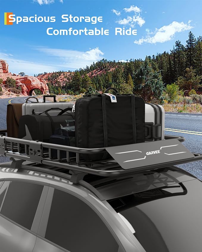51" x 36" Universal Roof Rack Carrier Basket, 200 Lbs Capacity Car Cargo Rack - Image 6