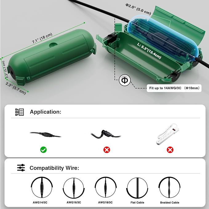Flemoon Outdoor Extension Cord Safety Cover - Image 2