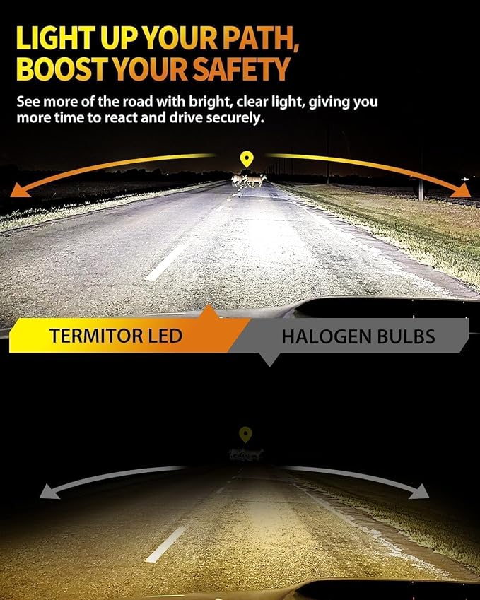 Upgraded 9007/HB5 LED Bulbs, 000LM 12X Ultra-Brighter, 6500K Cool White - Image 2