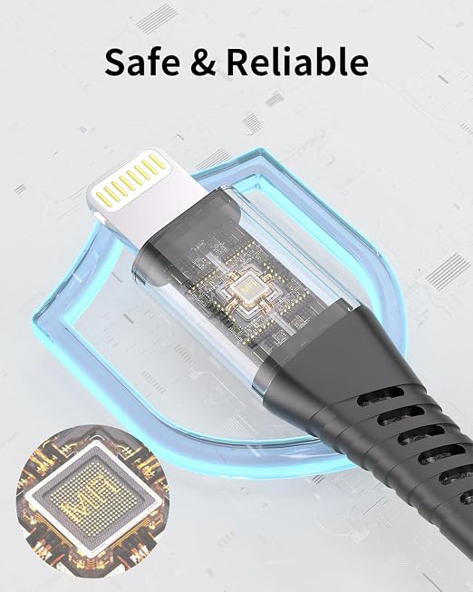 Coiled USB C to Lightning Cable, 2 Pack Retractable iPhone Charging Cable - Image 4