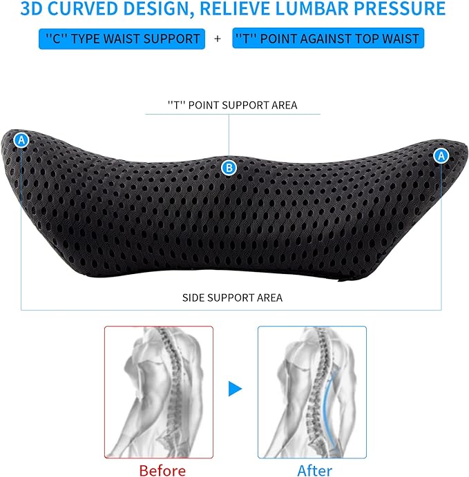 Lumbar Pillow, Memory Foam Lumbar Support Pillow - Image 3