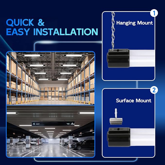 hykolity 4 Pack Linkable LED Shop Light - Image 3