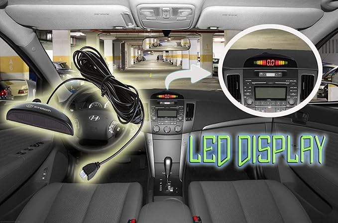 ZONETECH Parking Sensors LED Display Car Reverse Backup Radar System - Image 7
