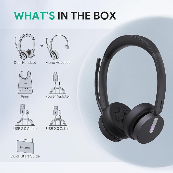 Yealink WH64 DECT & Bluetooth Dual Teams Wireless Headset, 606 ft Range On Ear - Image 8
