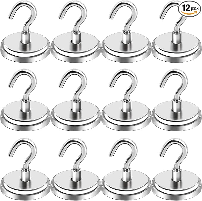 LOVIMAG 100LBS Heavy Duty Magnetic Hooks, Strong Neodymium Magnet Hooks by LOVIMAG
