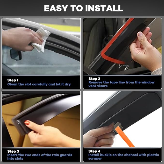 in-Channel Window Rain Guards Fit - Image 7