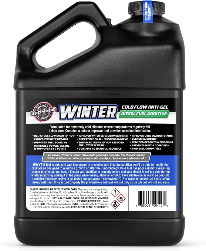 Opti-Lube Winter Formula Anti-Gel Diesel Fuel Additive: Gallon) - Image 6