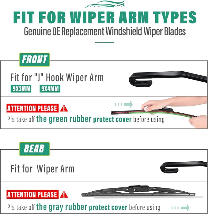 24" 18" 12" Windshield Wiper Blades Replacement - Image 8