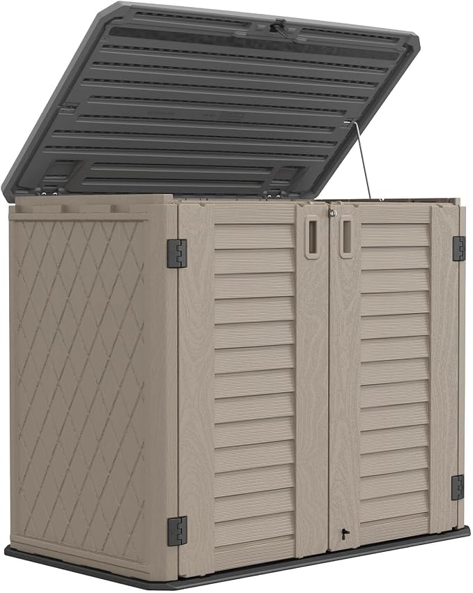 HOMSPARK Outdoor Storage shed, 26 Cu.ft Outdoor Storage Box Waterproof - Image 7