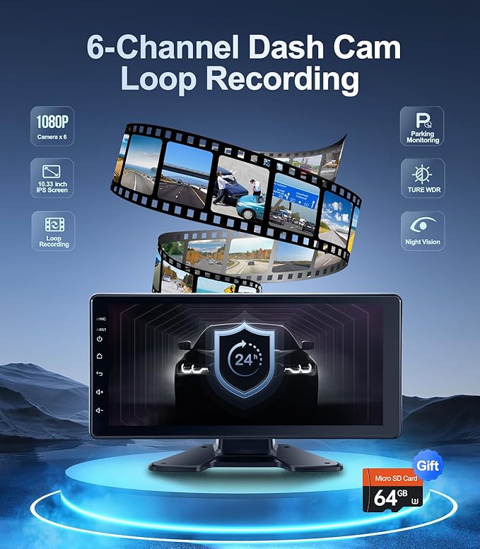 6-Channel 1080P Dash Cam Backup Camera System - Image 3