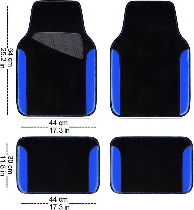 CAR PASS 3D Air Mesh Car Seat Covers Full Sets w/5mm Sponge, Steering Wheel - Image 4