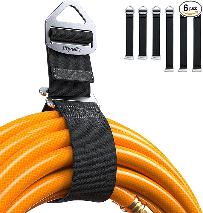 6 Pack One Hand Operation Adjustable Extension Cord Organizer Holder, Hose Rope by Chfeila