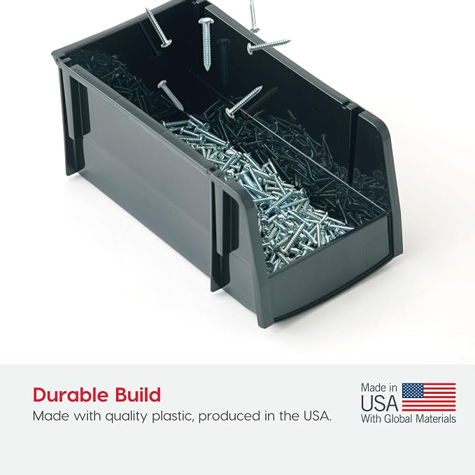 IRIS USA Stackable Bins, Plastic Hanging Open Front Shelf Bin Storage Organizer - Image 4