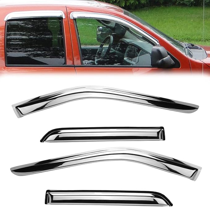 94966Y Chrome Side Window Visor Wind Vent Deflector, Chevy Suburban 1500 - Image 3