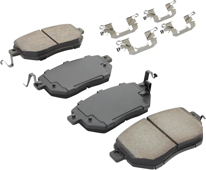 Premium Semi-Metallic Front Brake Pads Compatible - Image 2