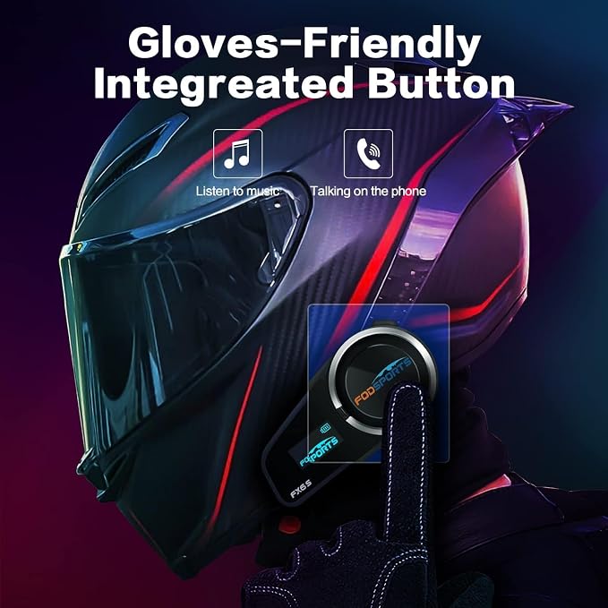 Fodsports FX6S Motorcycle Helmet Bluetooth, 1000m Motorbike Intercom Bluetooth - Image 6